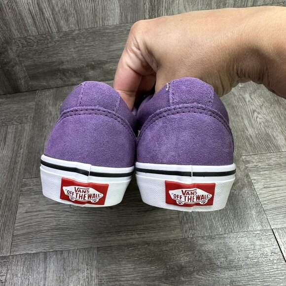 Vans Old Skool Kids size 2.5 Purple White Causal Shoes - Picture 6 of 8